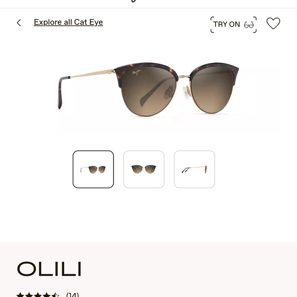 Maui Jim Olili cat eye. Polarized Sunglasses. - Picture 3 of 9